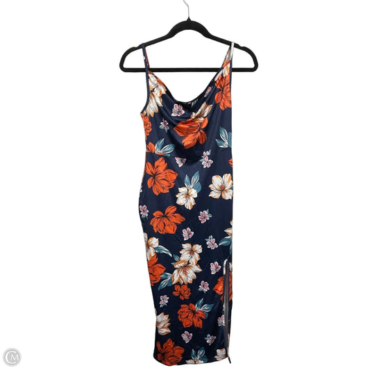 Dress Casual Midi By Shein In Blue & Orange, Size: S