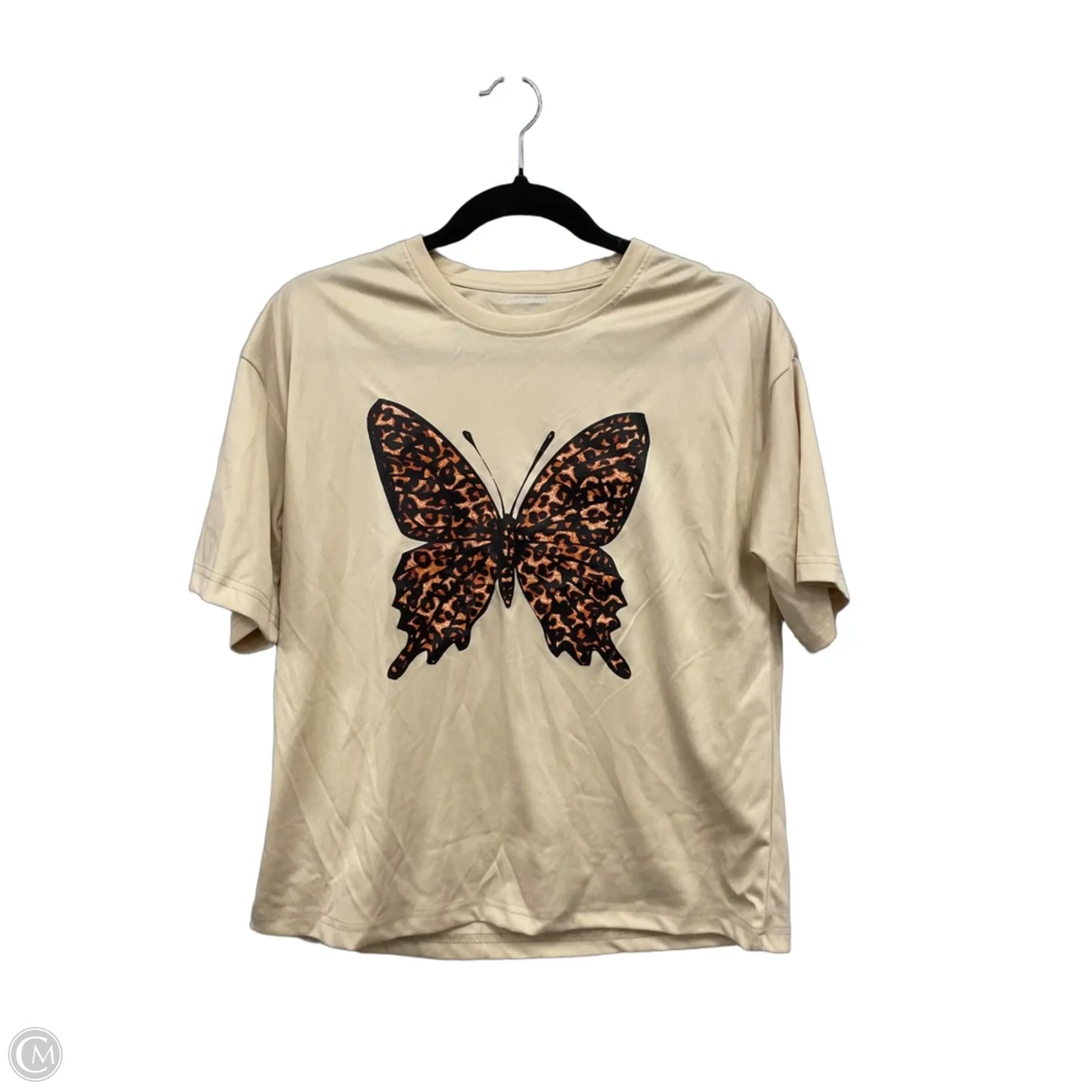 Top Short Sleeve Basic By Shein In Brown, Size: Xs
