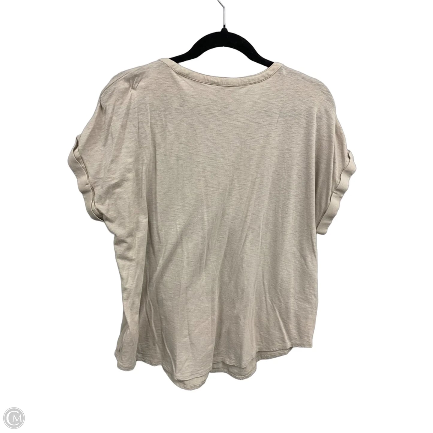 Top Short Sleeve By Lucky Brand In Beige, Size: L