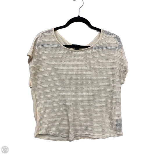 Top Short Sleeve By Forever 21 In Cream, Size: M