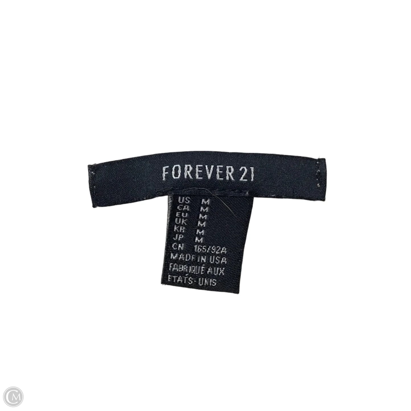 Top Short Sleeve By Forever 21 In Cream, Size: M