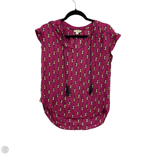 Top Short Sleeve By Lucky Brand In Purple, Size: M