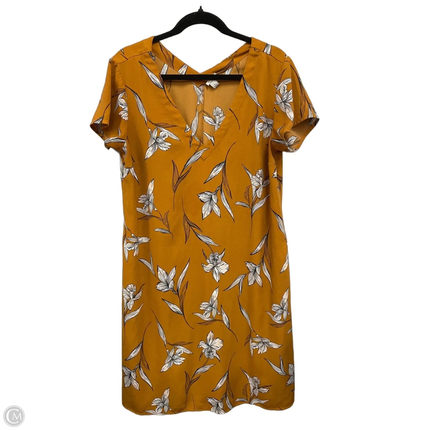 Dress Casual Midi By A New Day In White & Yellow, Size: L