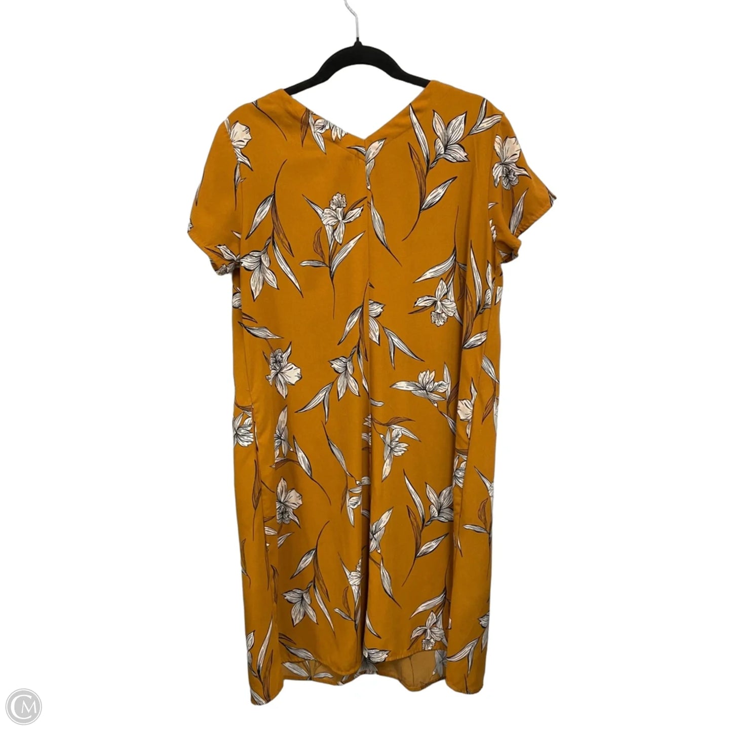 Dress Casual Midi By A New Day In White & Yellow, Size: L