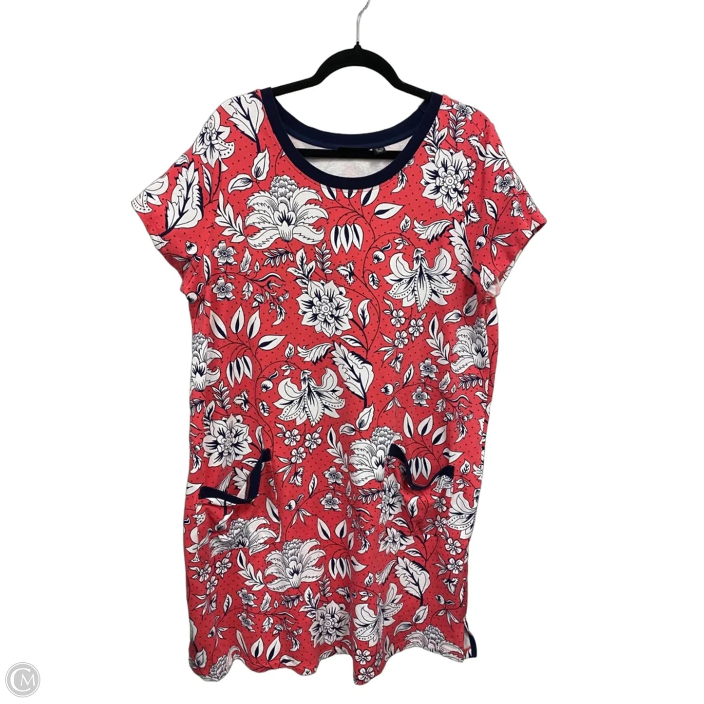 Dress Casual Short By Susan Graver In Blue & Pink, Size: 1x