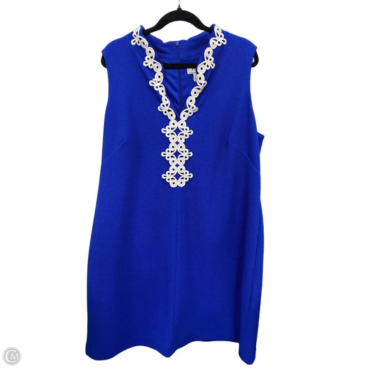 Dress Party Midi By Clothes Mentor In Blue, Size: 20