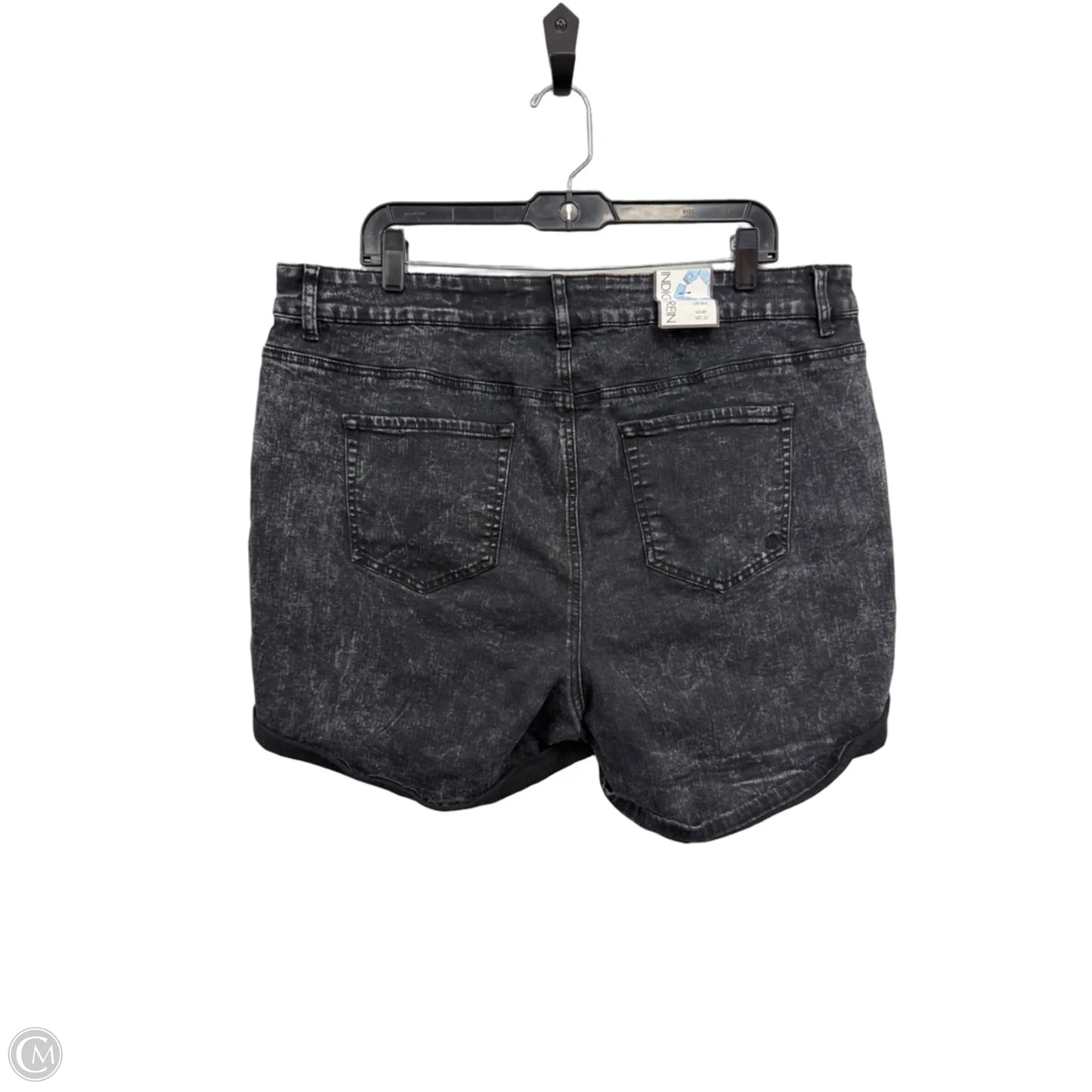 Shorts By Indigo Rein In Black Denim, Size: 22