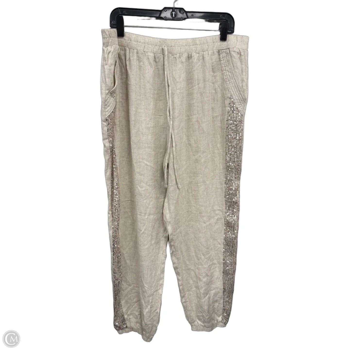 Pants Linen By Umgee In Beige, Size: 1x