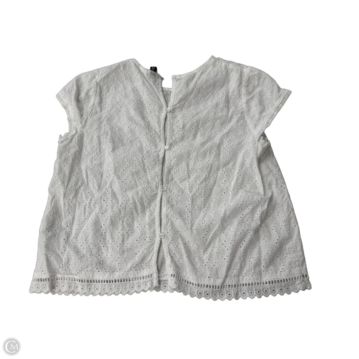 Top Short Sleeve By H&m In White, Size: 10