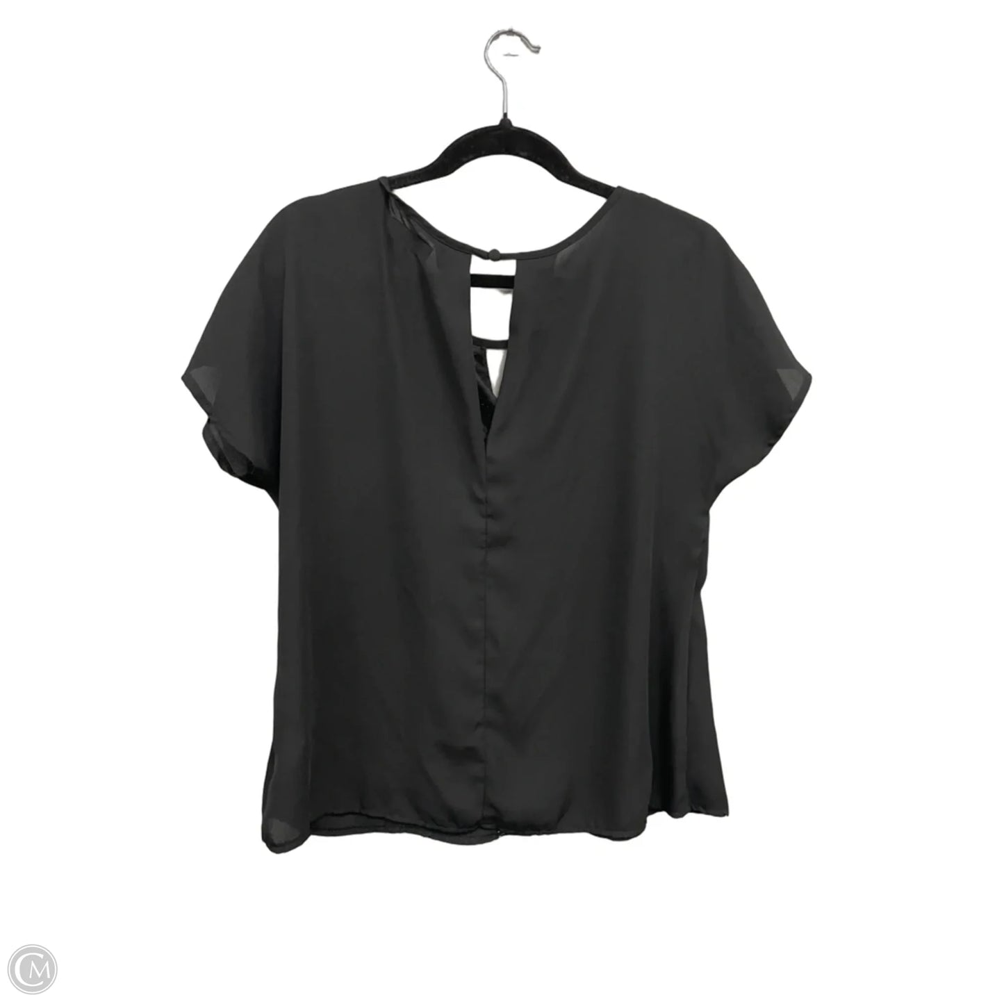 Top Short Sleeve By Miami In Black & Gold, Size: S