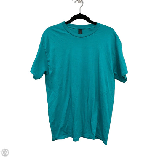 Top Short Sleeve Basic By Gildan In Teal, Size: L