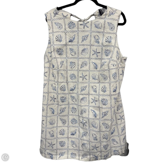 Dress Casual Midi By H&m In Blue & Cream, Size: Xxl
