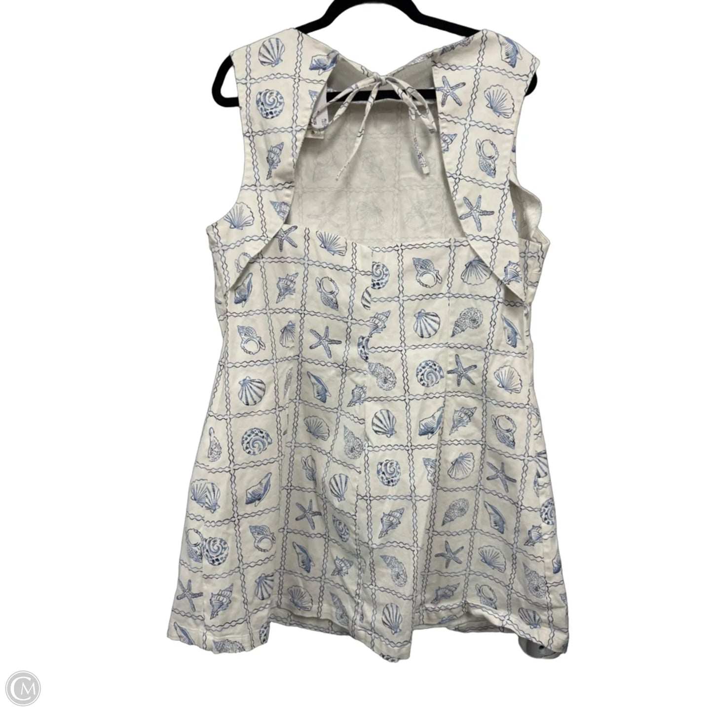 Dress Casual Midi By H&m In Blue & Cream, Size: Xxl