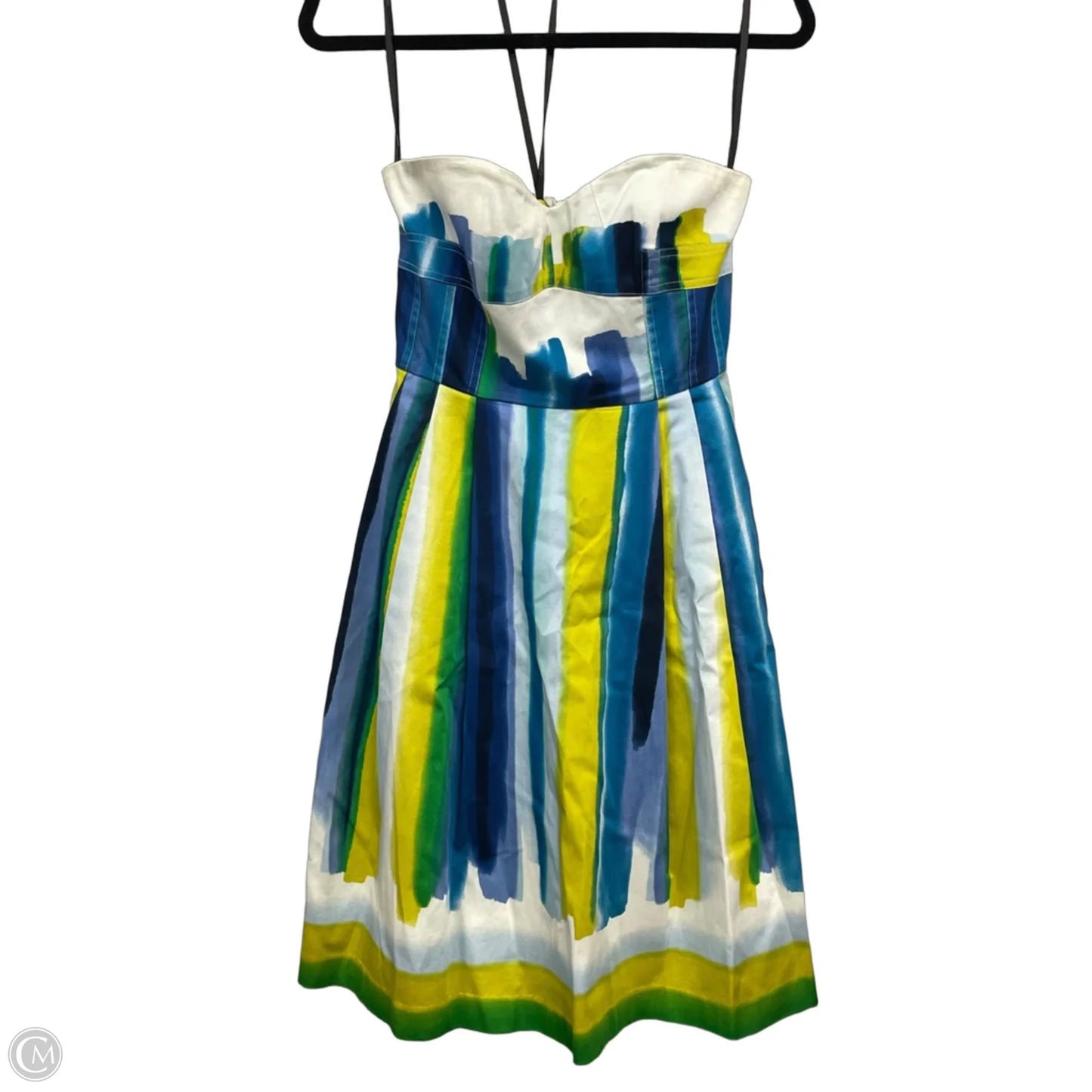 Dress Party Short By Calvin Klein In Blue & White, Size: 2