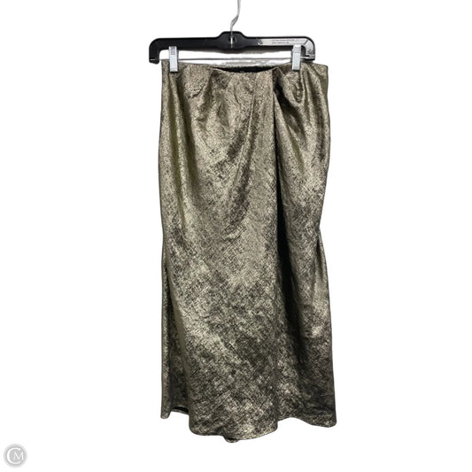 Skirt Midi By Clothes Mentor In Gold, Size: Xs