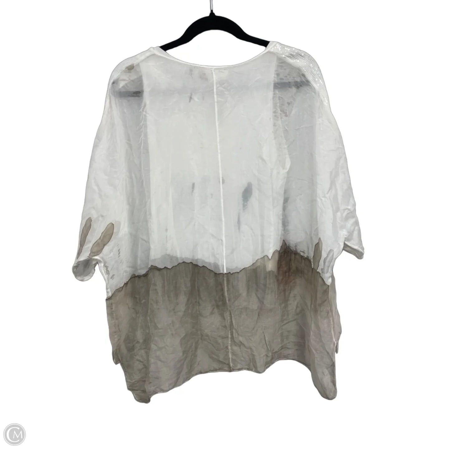 Top Short Sleeve By Clothes Mentor In Cream & White, Size: S