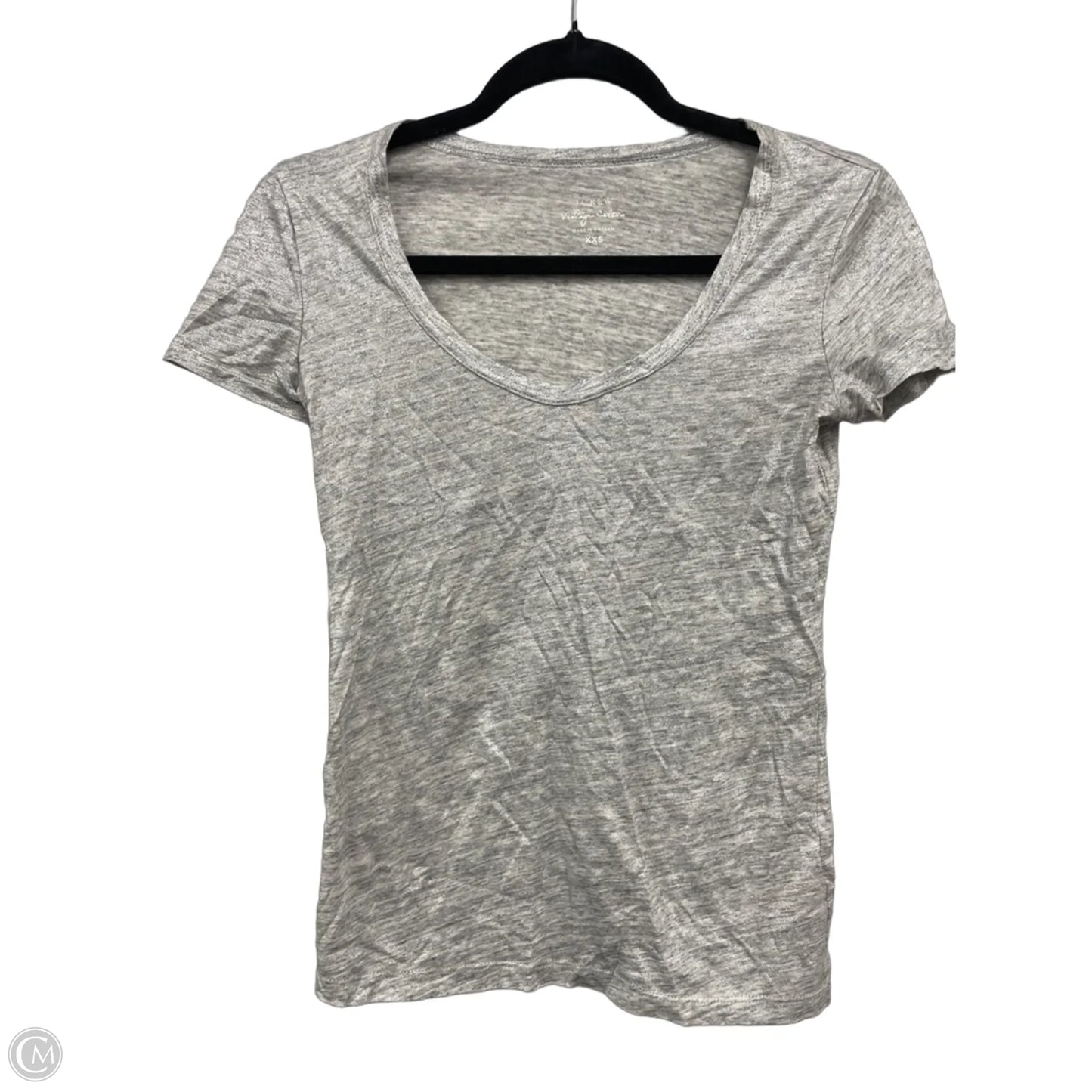 Top Short Sleeve By J. Crew In Silver, Size: Xxs