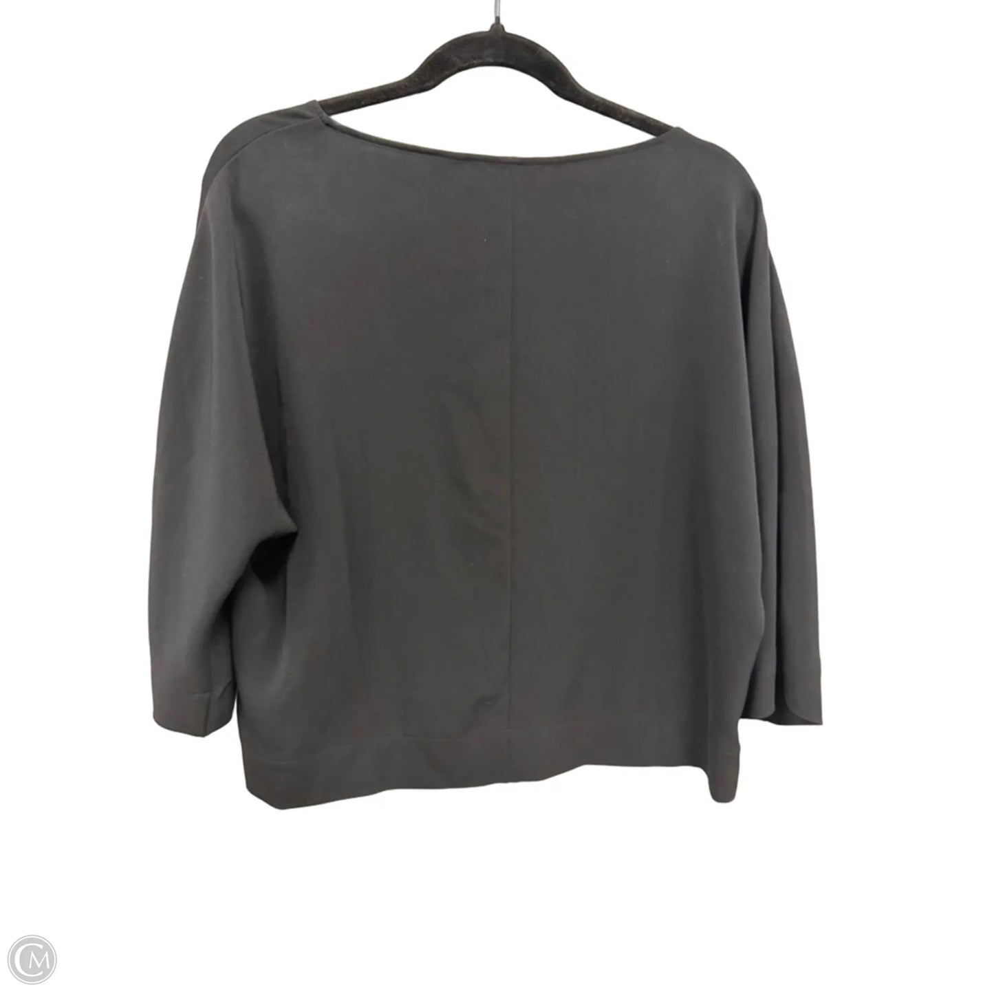Top 3/4 Sleeve By Uniqlo In Black, Size: S