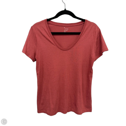 Top Short Sleeve Basic By A New Day In Red, Size: S