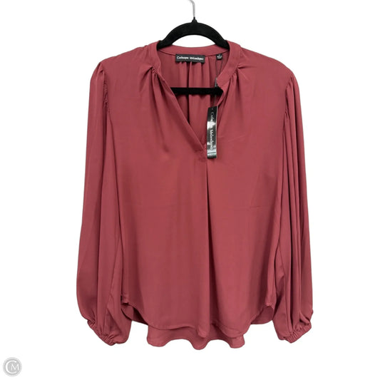 Top Long Sleeve By Catherine Malandrino In Maroon, Size: S
