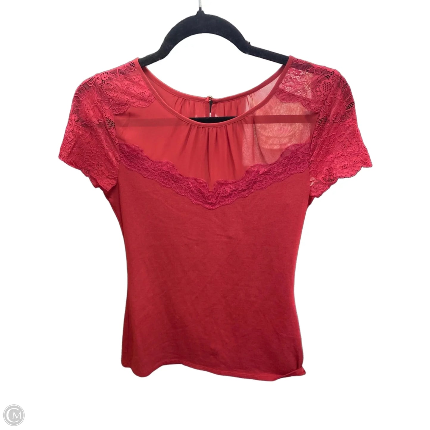 Top Short Sleeve By Express In Red, Size: S