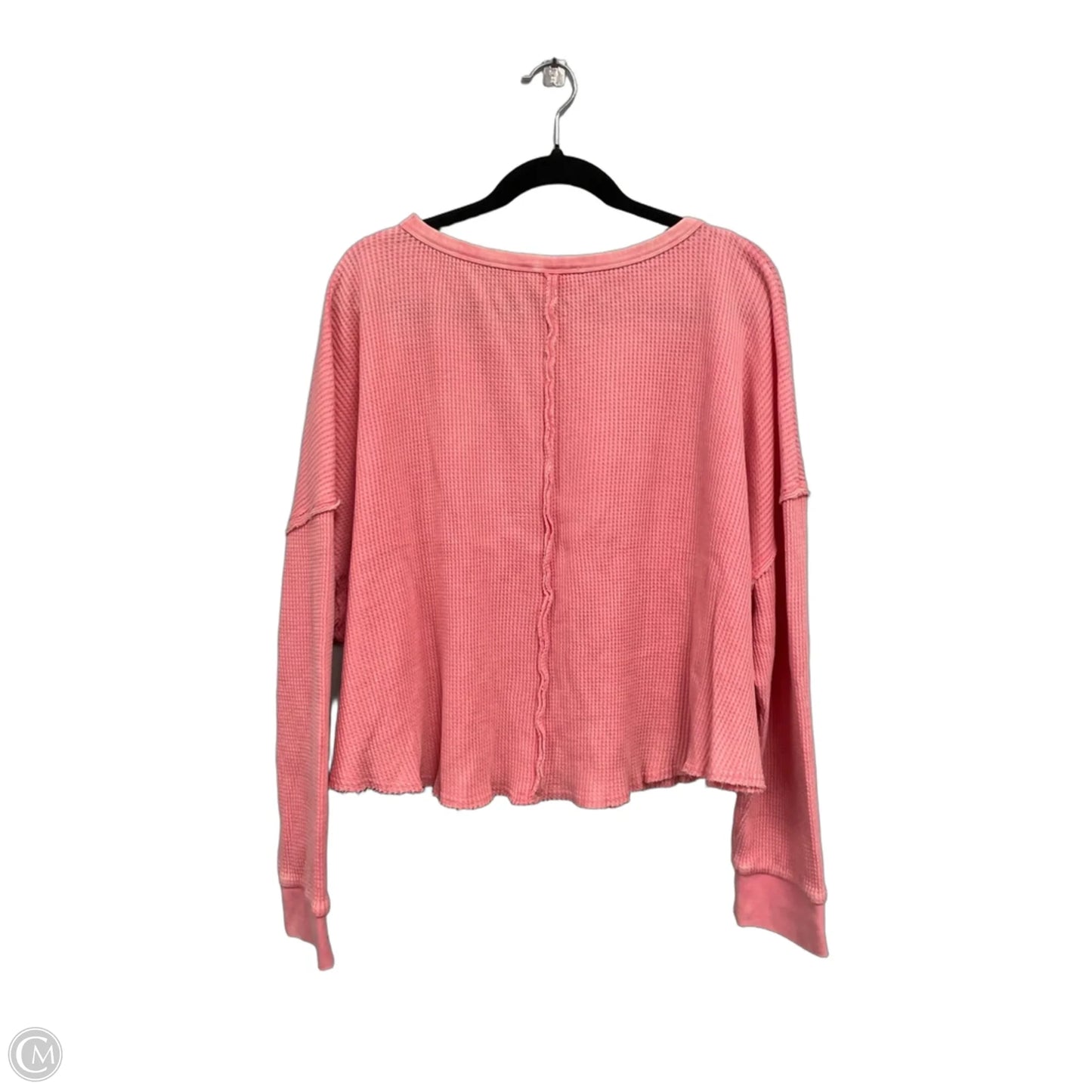Top Long Sleeve By Double Zero In Pink, Size: L