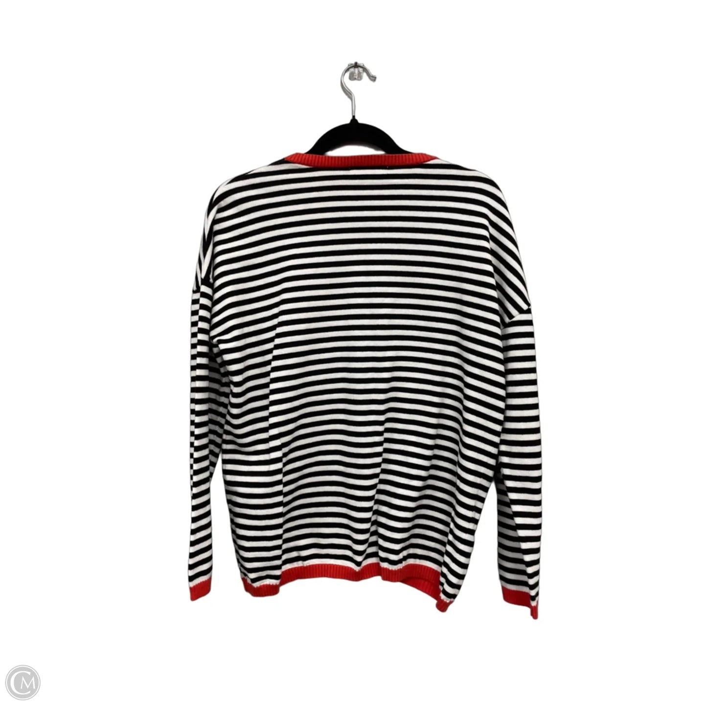 Top Long Sleeve By Lillusory In Black & White, Size: M