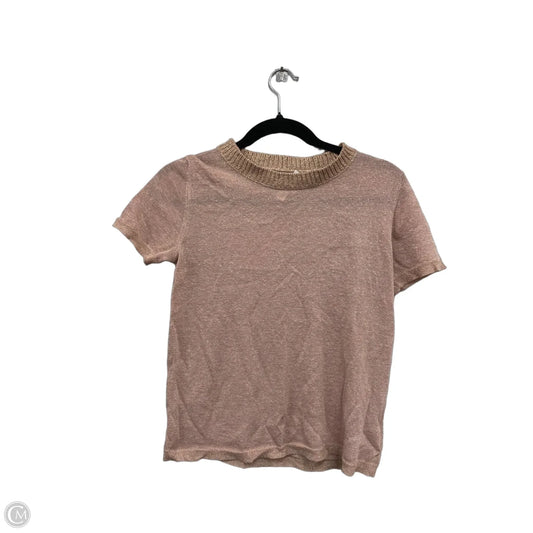 Top Short Sleeve By White And Warren In Rose Gold, Size: S