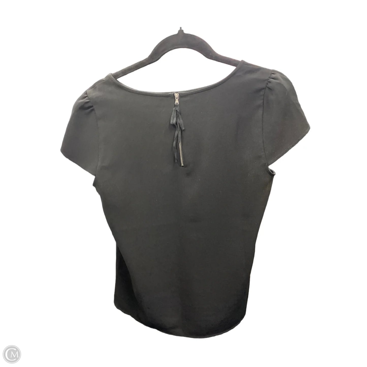 Top Short Sleeve By Loft In Black, Size: S