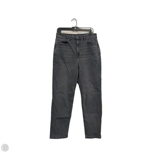 Jeans Straight By American Eagle In Black Denim, Size: 12