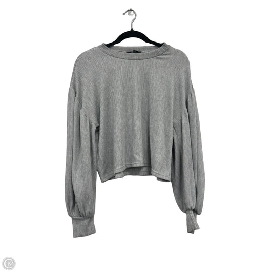 Top Long Sleeve By Forever 21 In Grey, Size: S