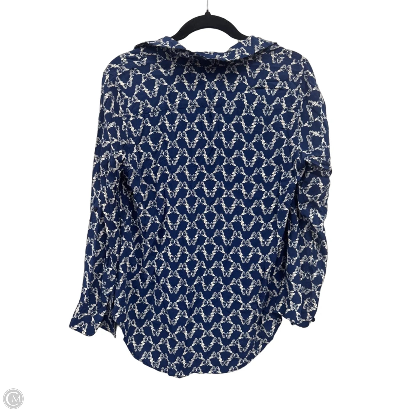Top Long Sleeve By Talbots In Blue, Size: L