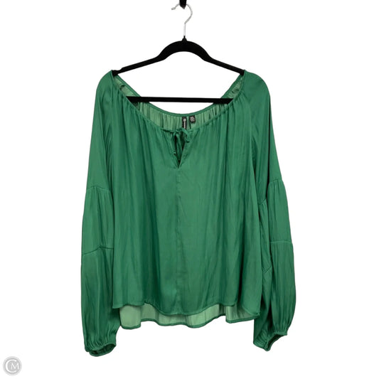 Top Long Sleeve By Versona In Green, Size: Xxl