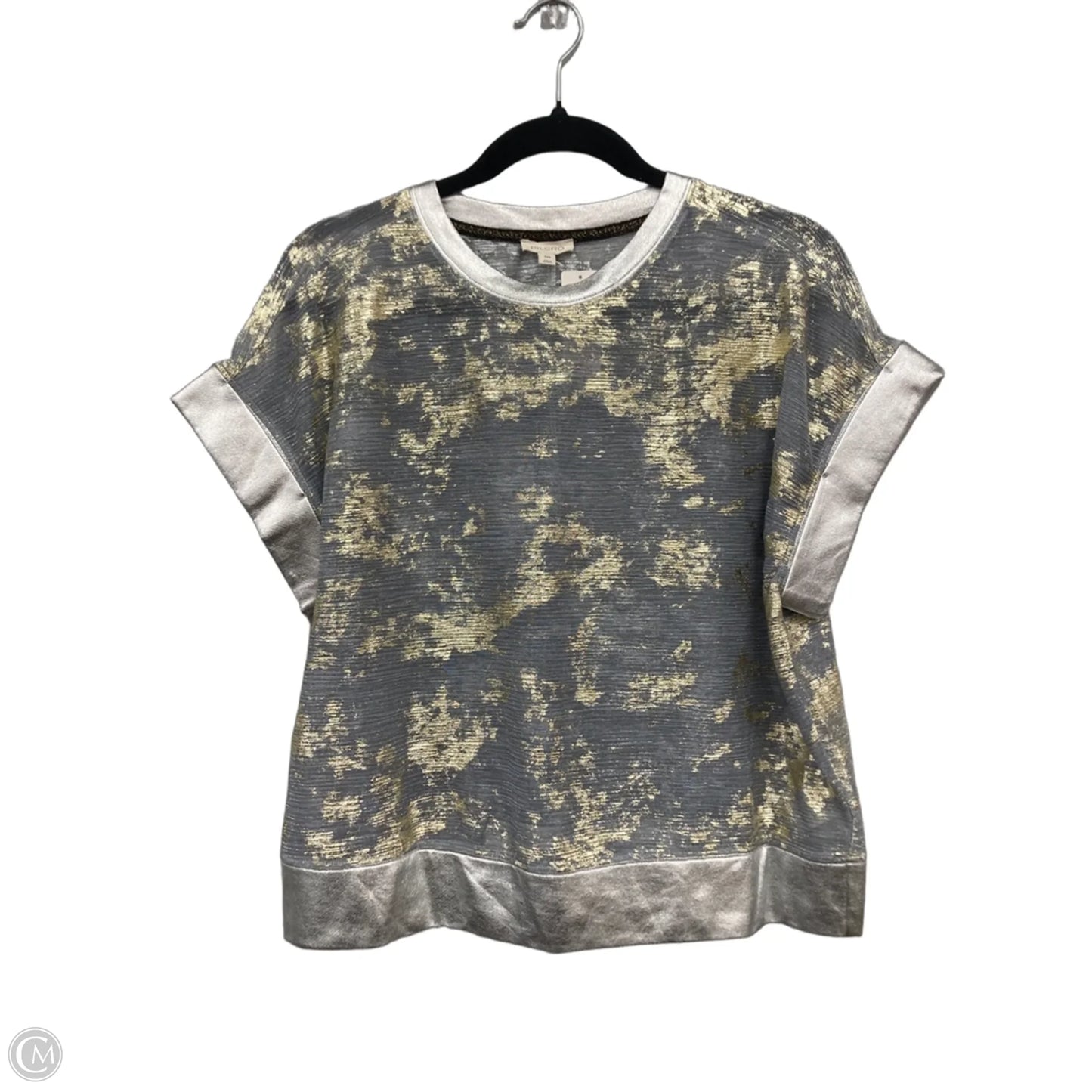 Top Short Sleeve By Pilcro In Gold & Silver, Size: Xxs