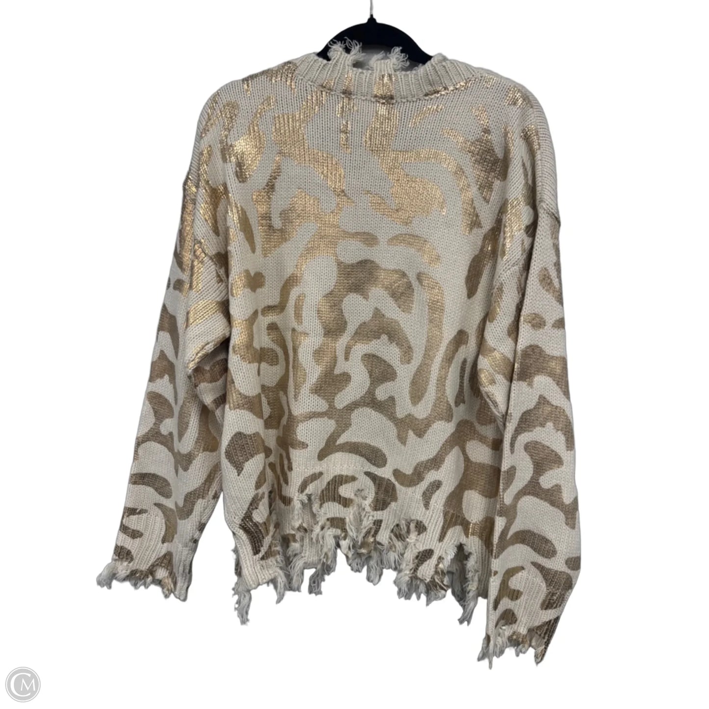 Sweater By Clothes Mentor In Gold & Tan, Size: M