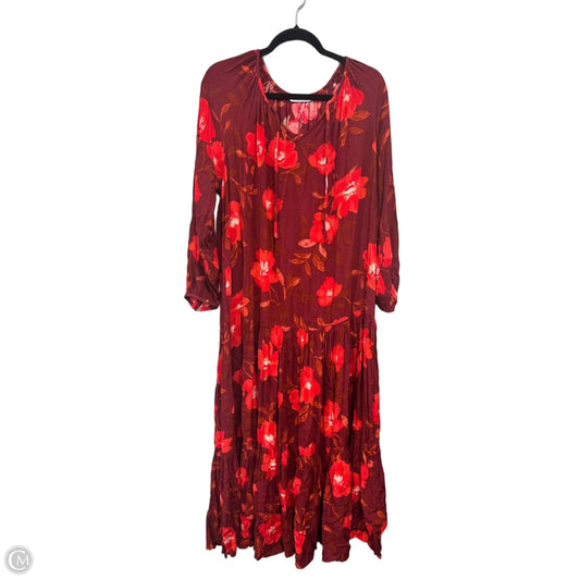 Dress Casual Maxi By Sonoma In Red, Size: L