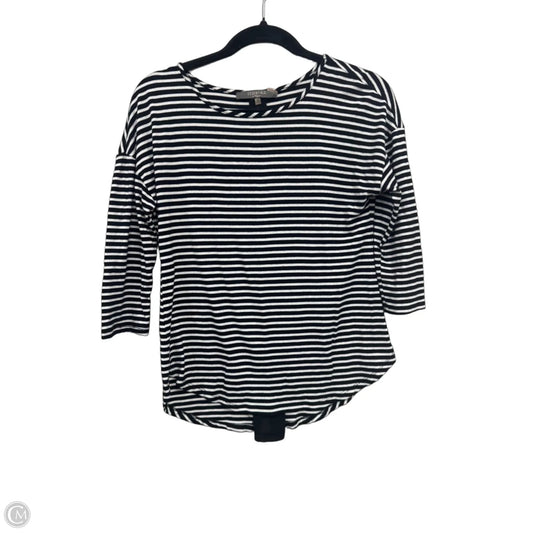 Top 3/4 Sleeve By Essentials In Black & White, Size: S