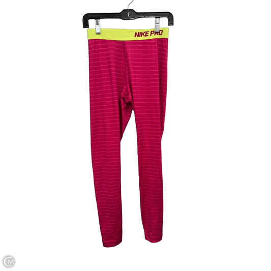 Athletic Leggings By Nike Apparel In Pink, Size: M