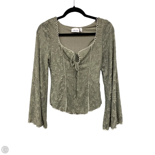 Top Long Sleeve By Willow & Root In Green, Size: S