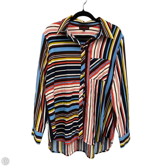 Top Long Sleeve By Misha In Blue & Orange, Size: Xl