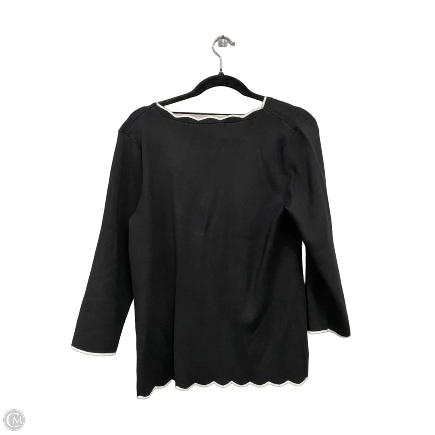 Top 3/4 Sleeve By Cable And Gauge In Black, Size: Xl