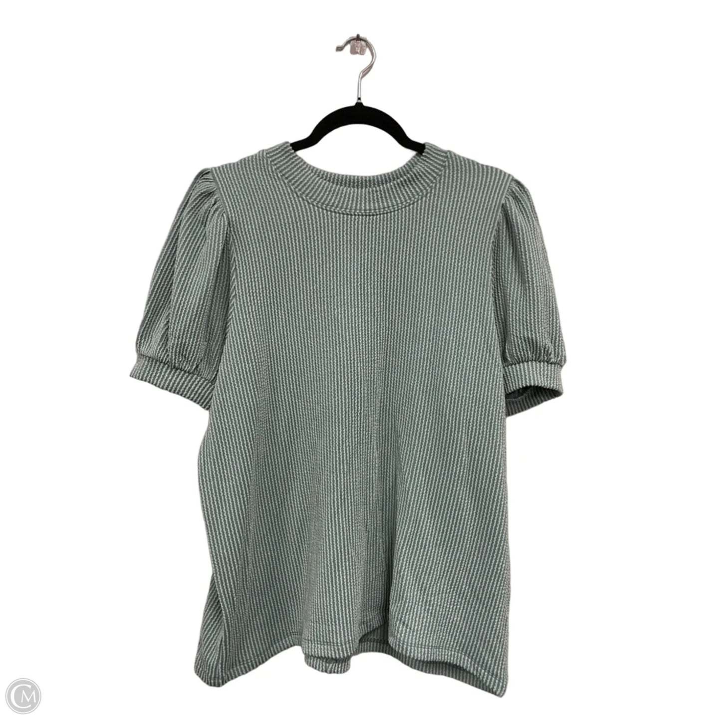 Top Short Sleeve By Zenana In Green, Size: L