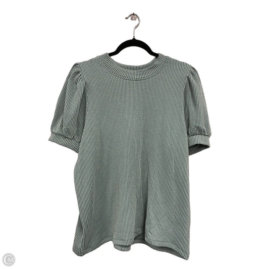 Top Short Sleeve By Zenana In Green, Size: L