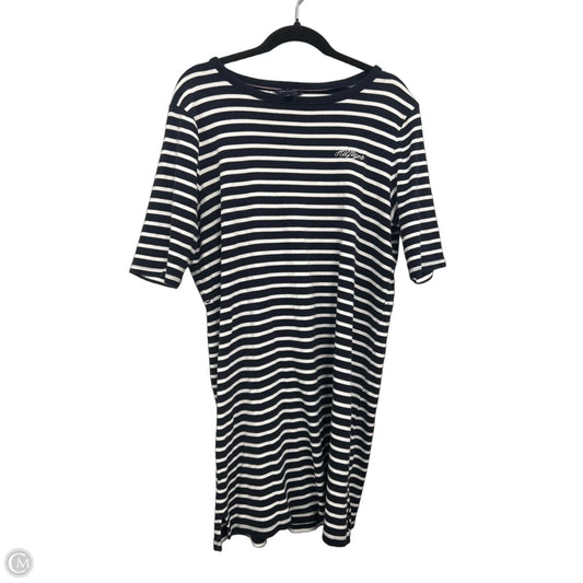 Dress Casual Midi By Tommy Hilfiger In Blue & White, Size: Xl