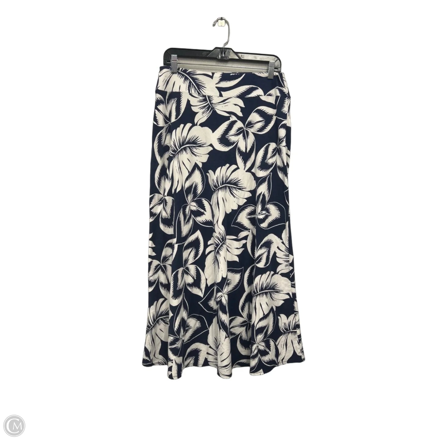 Skirt Maxi By Talbots In Blue & White, Size: S