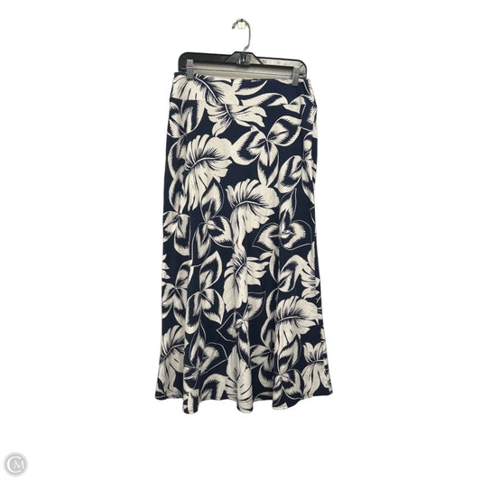 Skirt Maxi By Talbots In Blue & White, Size: S