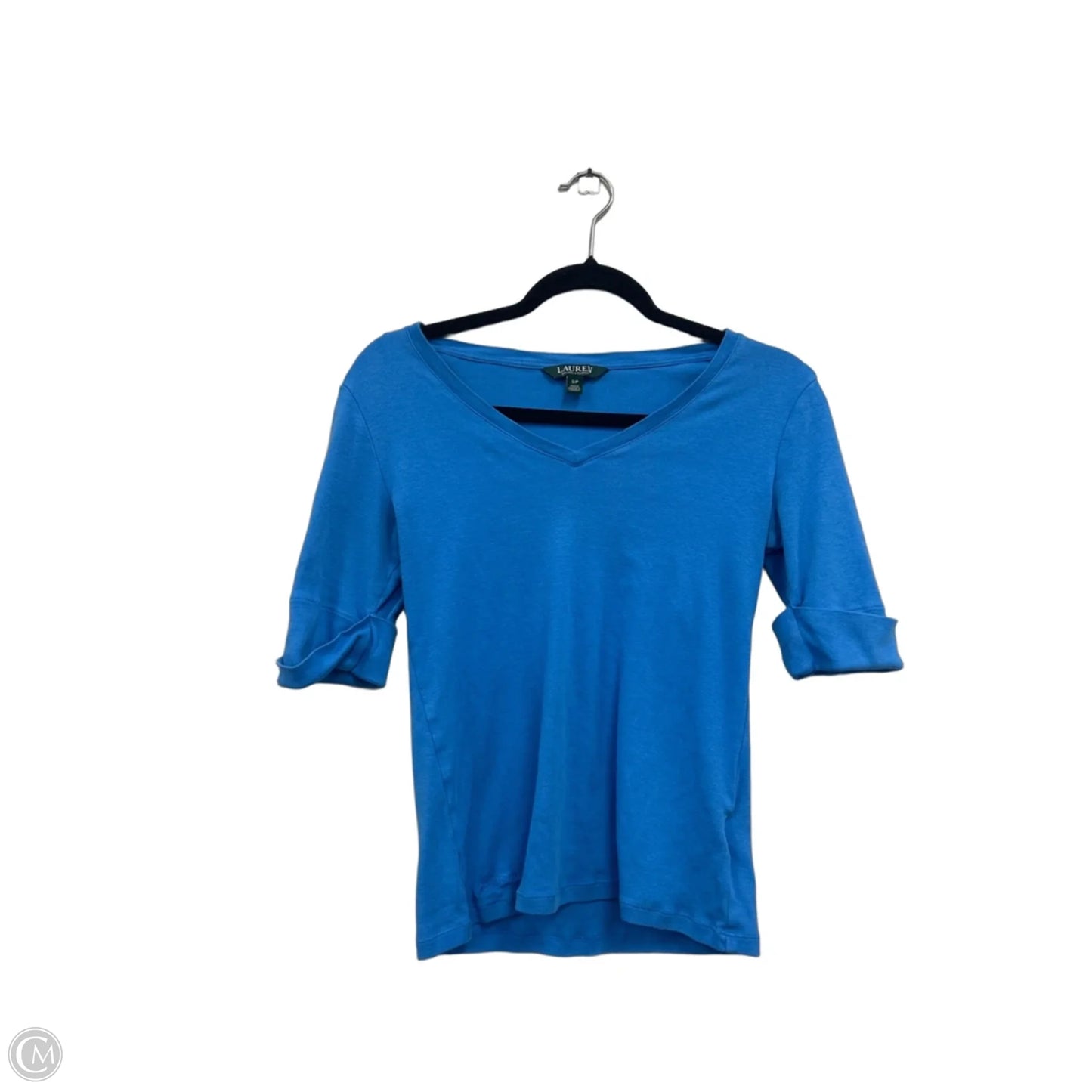 Top Short Sleeve Basic By Lauren By Ralph Lauren In Blue, Size: S