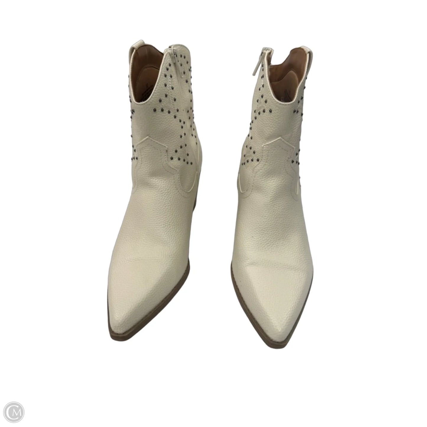 Boots Ankle Heels By Universal Thread In Cream, Size: 10