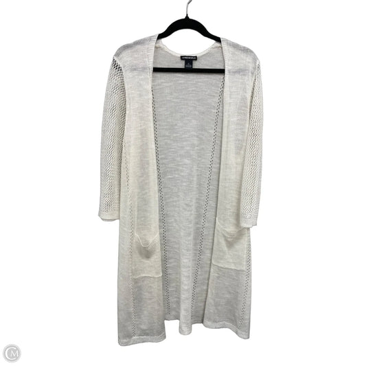 Cardigan By Clothes Mentor In Cream, Size: Xl