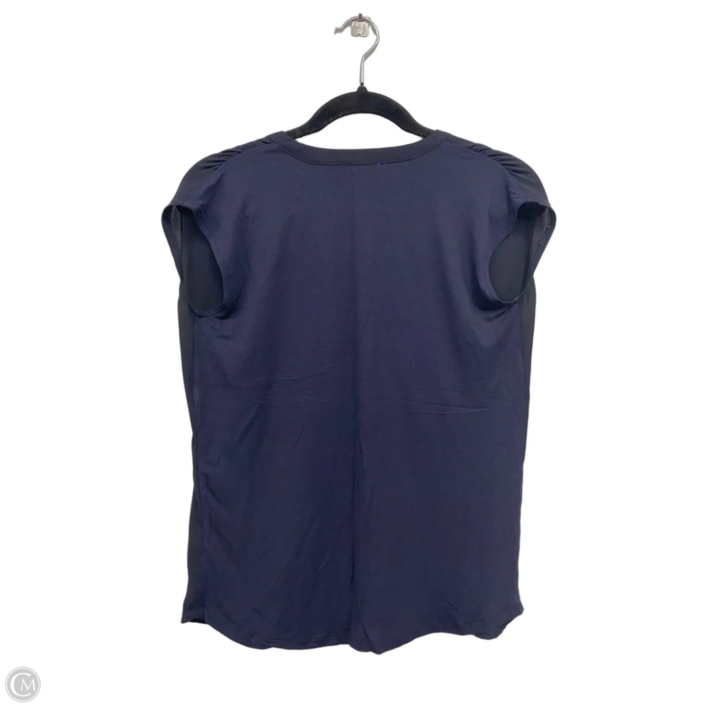 Top Short Sleeve By Ann Taylor In Navy, Size: Sp